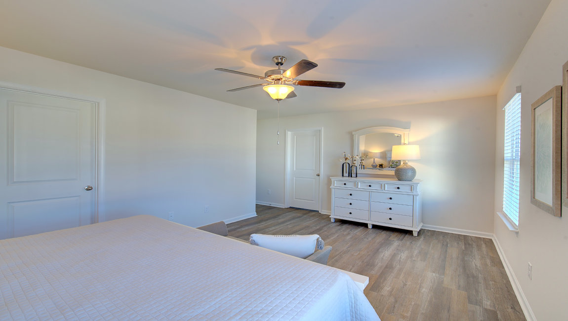 Bedroom with large window