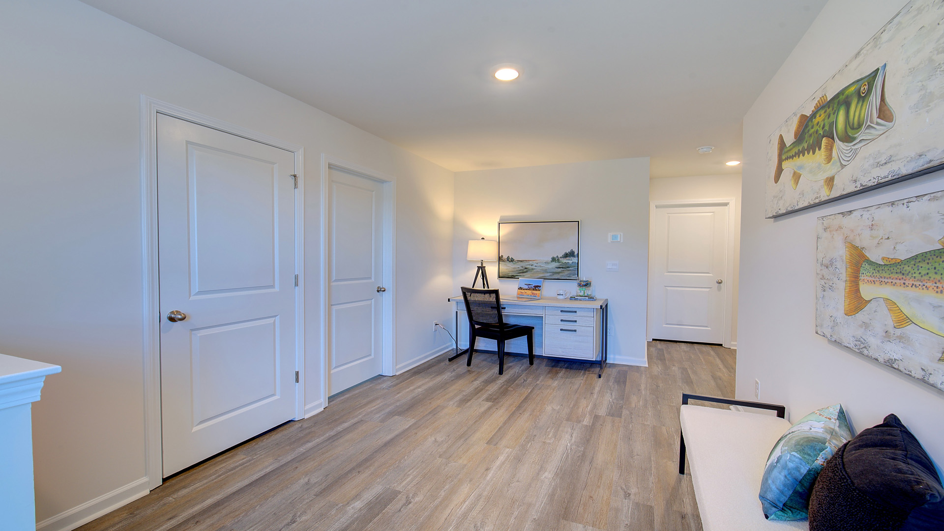 Large loft space at top of stairs