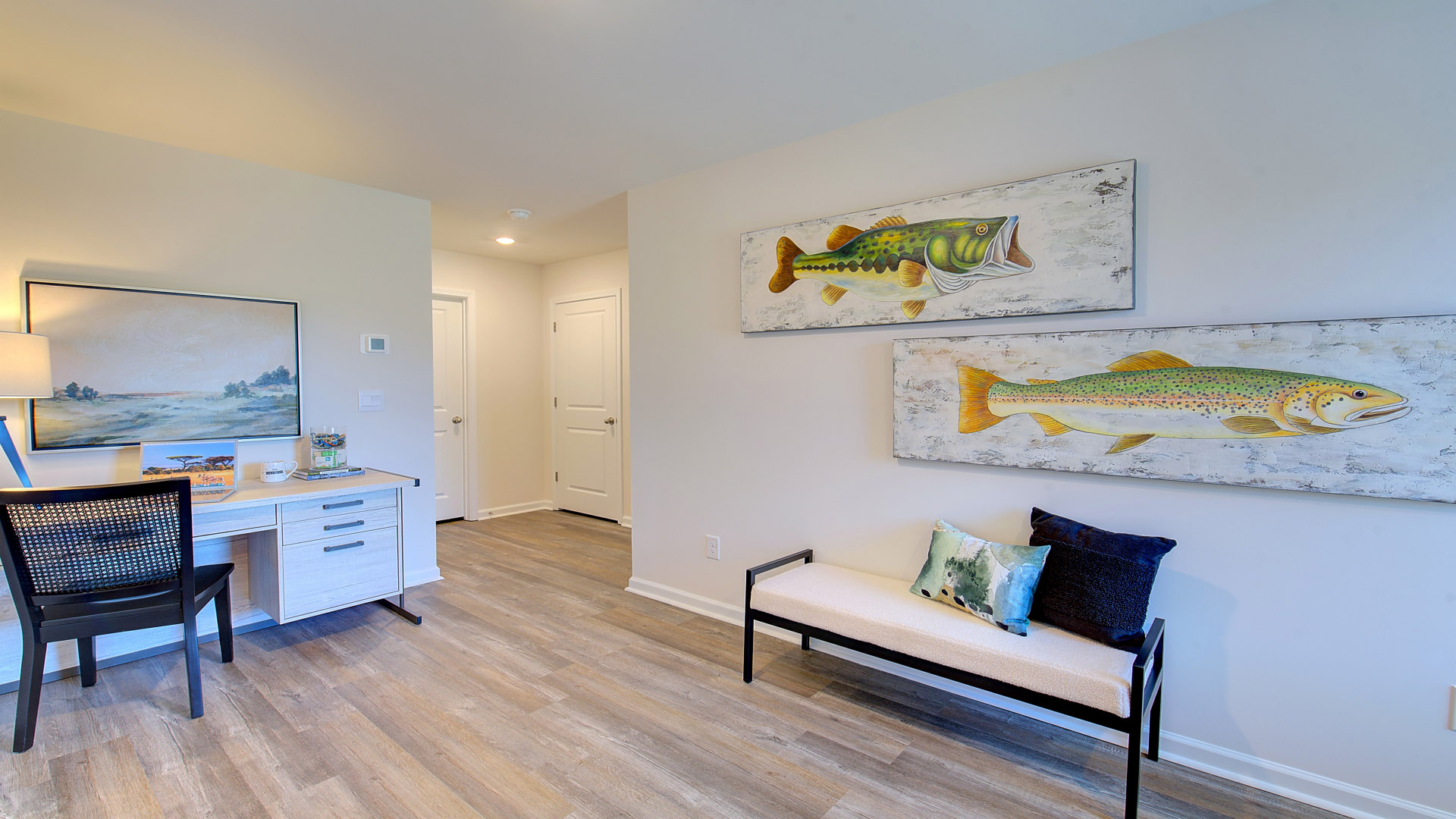 Large loft space at top of stairs
