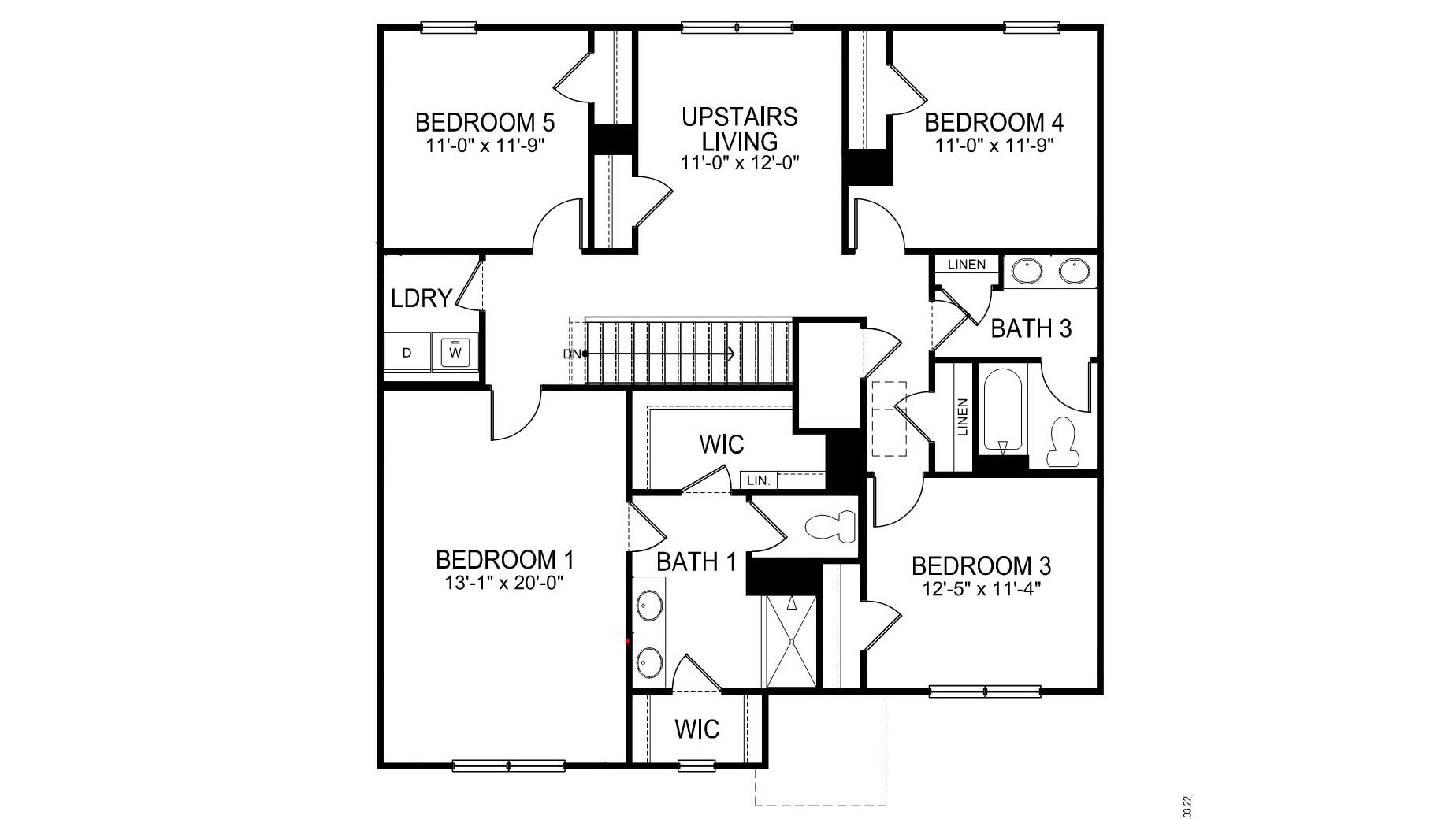 Hayden B floorplan 2nd floor