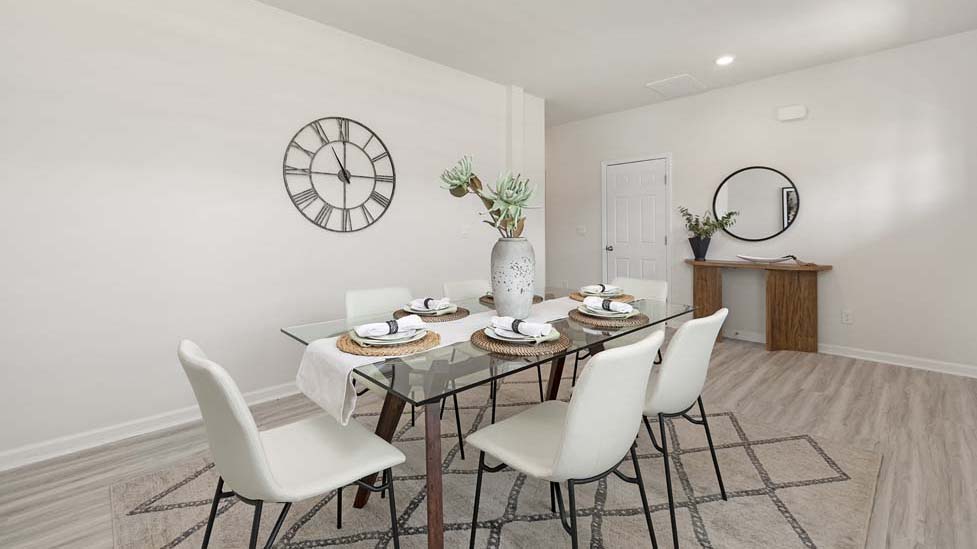 Open dining room area
