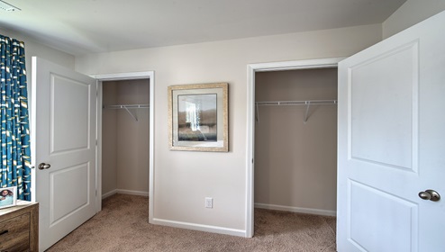 Bedroom view of closets
