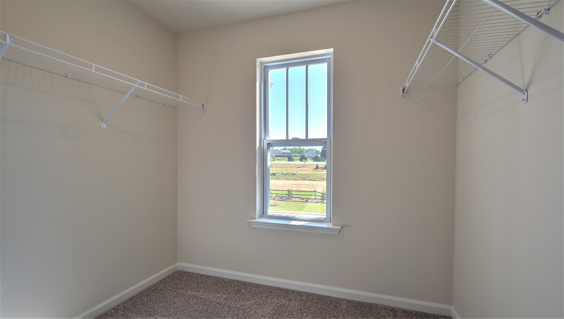 Large walk-in closet with small window