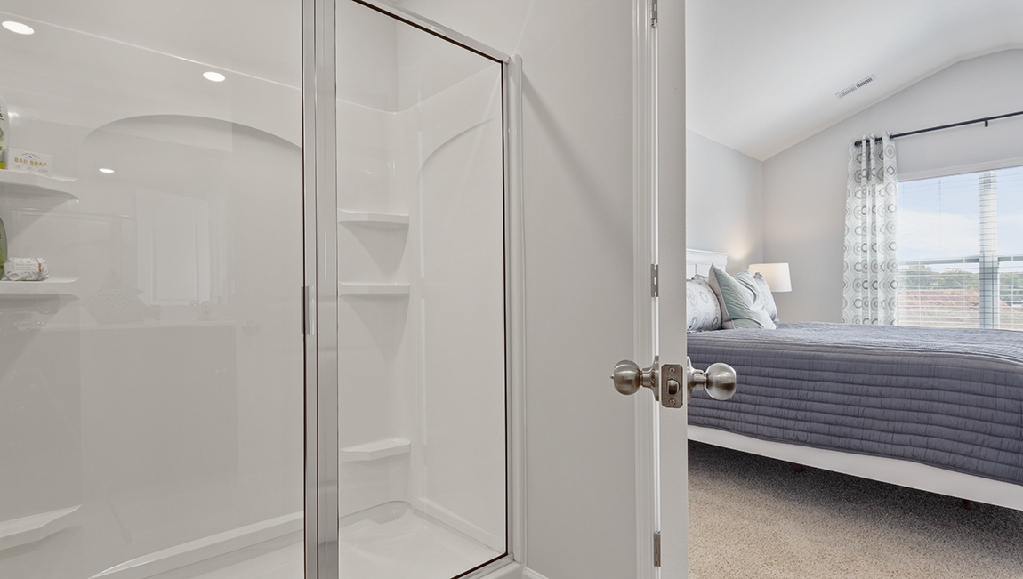 Primary bathroom with walk in shower