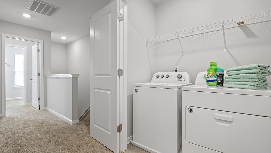 Laundry room with washer and dryer