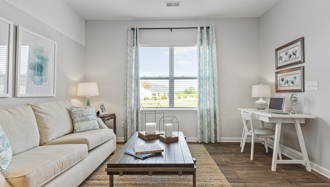 Open living room with window