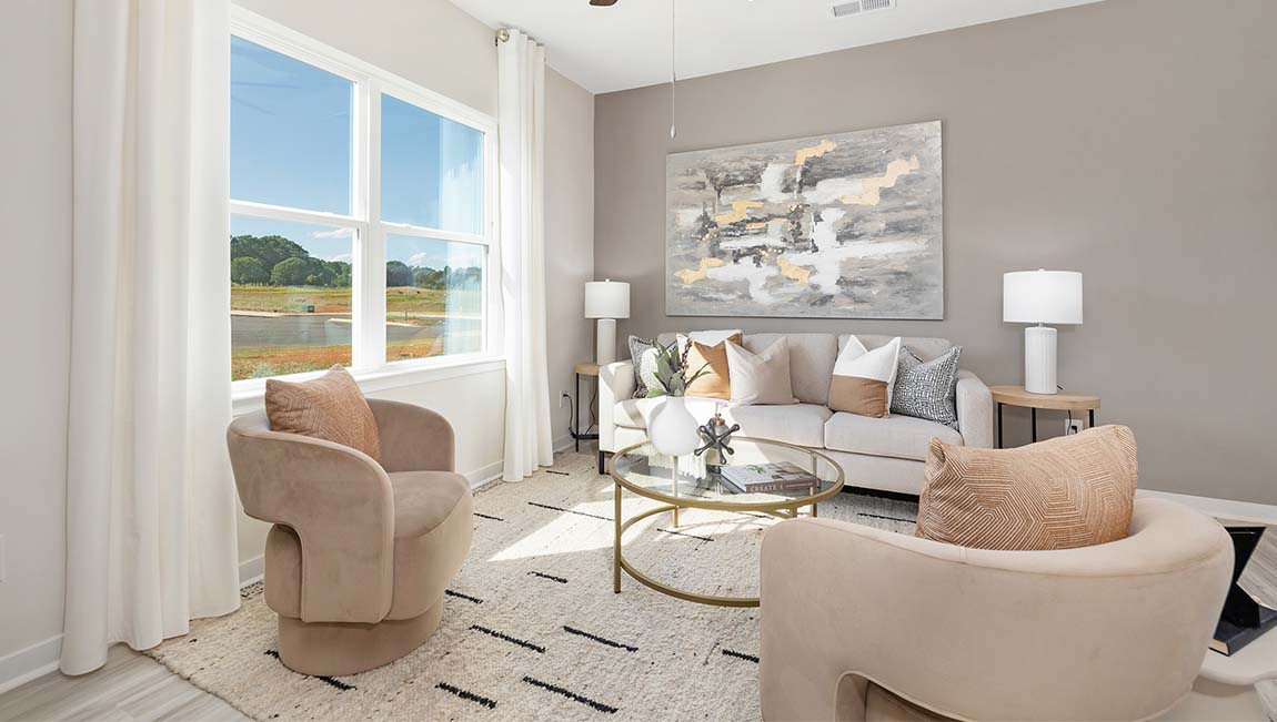 Living area with large window