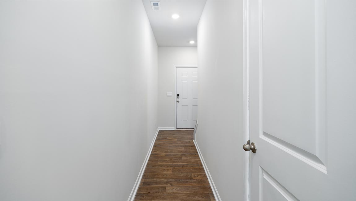 Welcoming foyer, view of front door