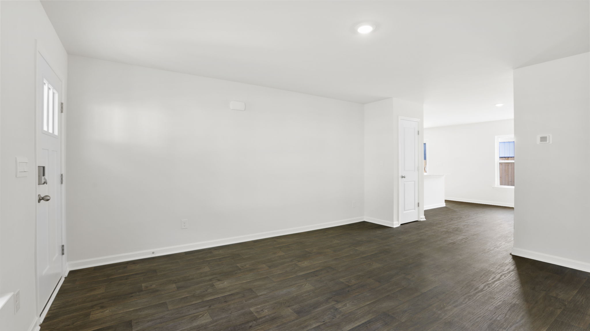 Open living area with large windows