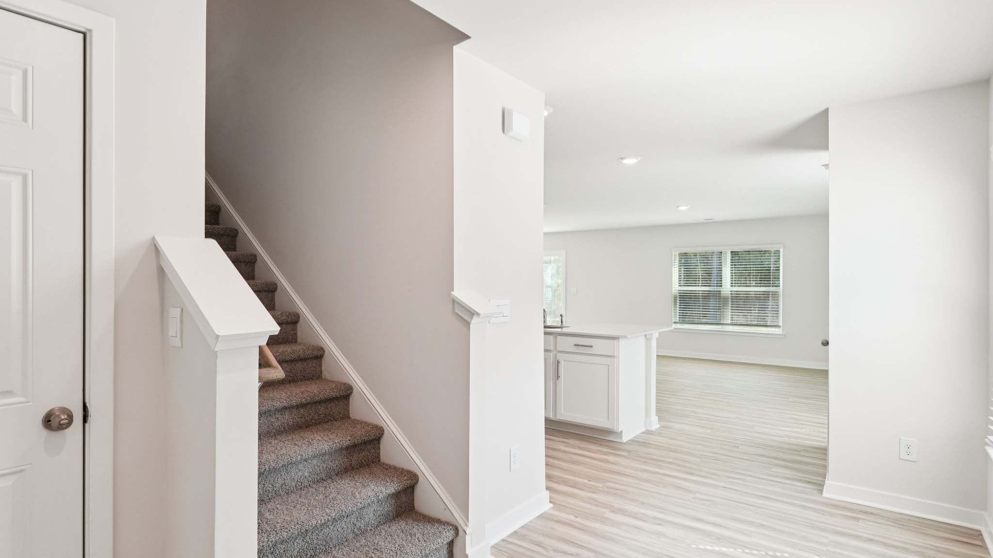 Foyer with stairs
