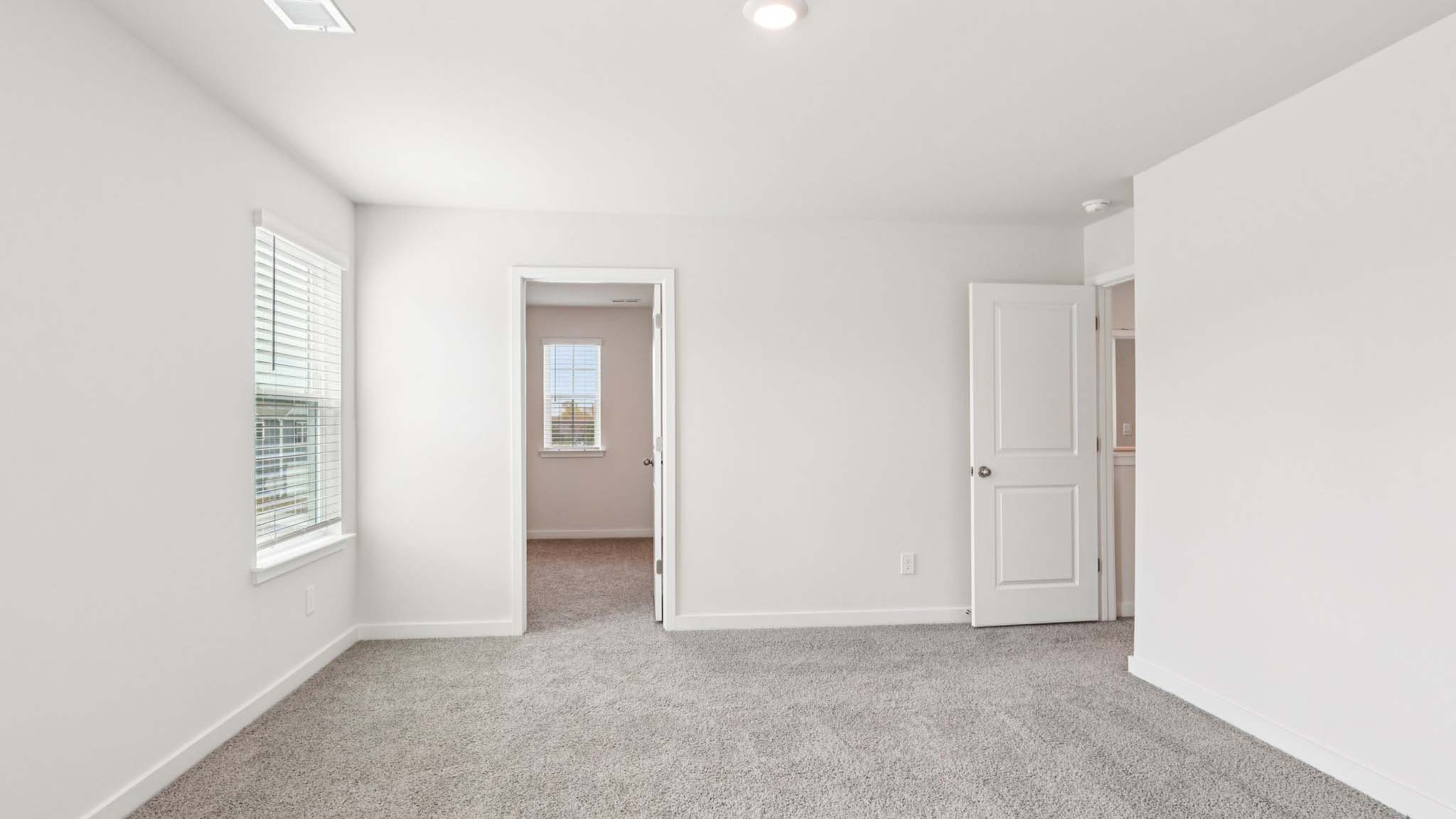 Primary bedroom with large window