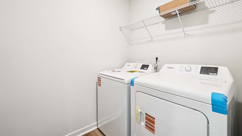 Laundry room with washer and dryer