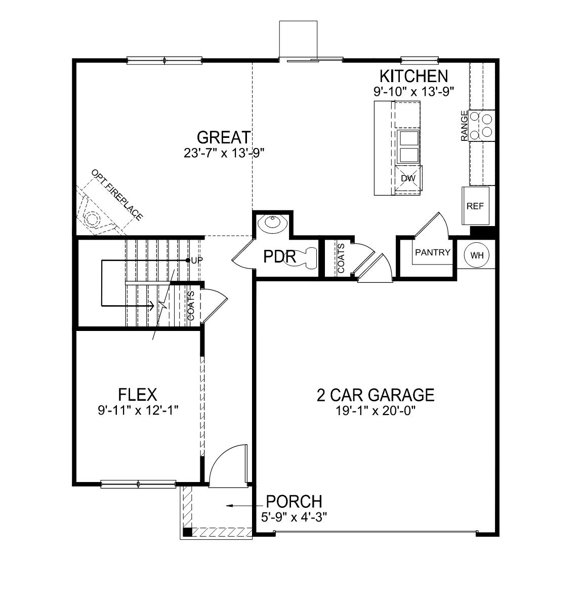 Floor Plan in Heritage Park Fletcher, NC D.R. Horton