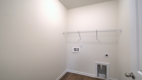 Laundry room with small racks