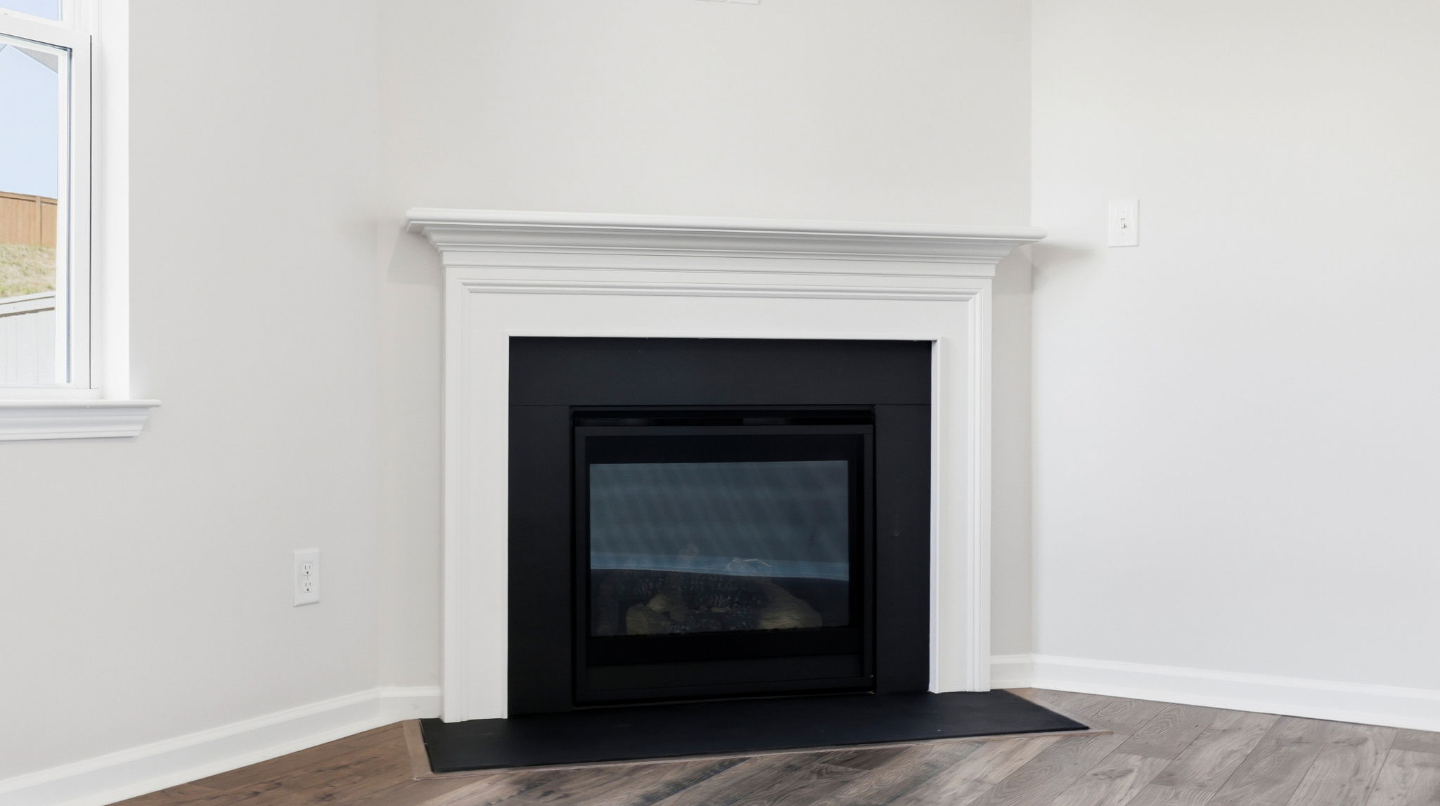 Family room with gas fireplace