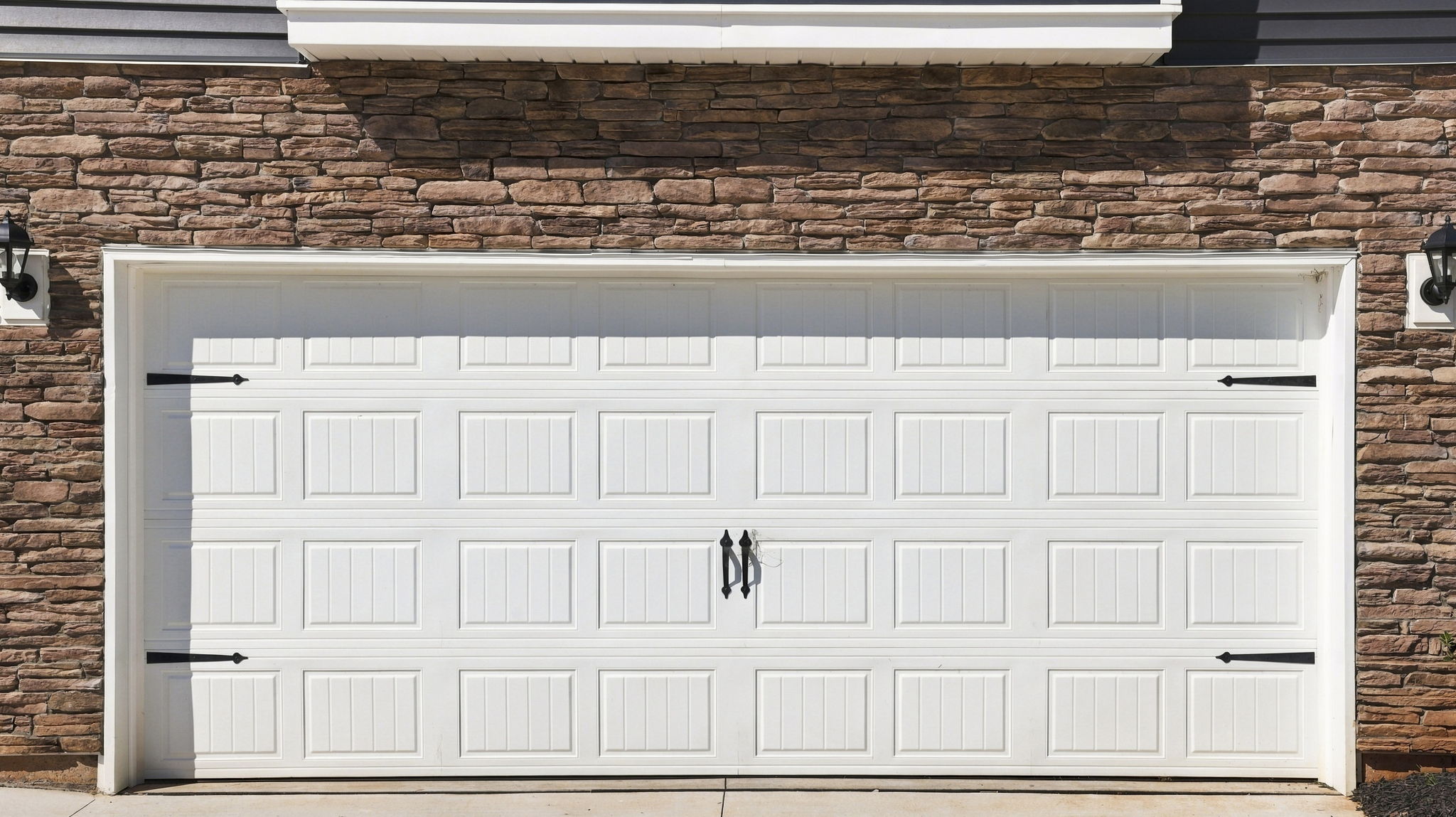 Close up of exterior of garage