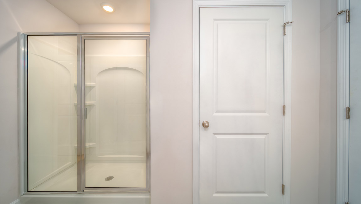 Primary bathroom with walk in shower