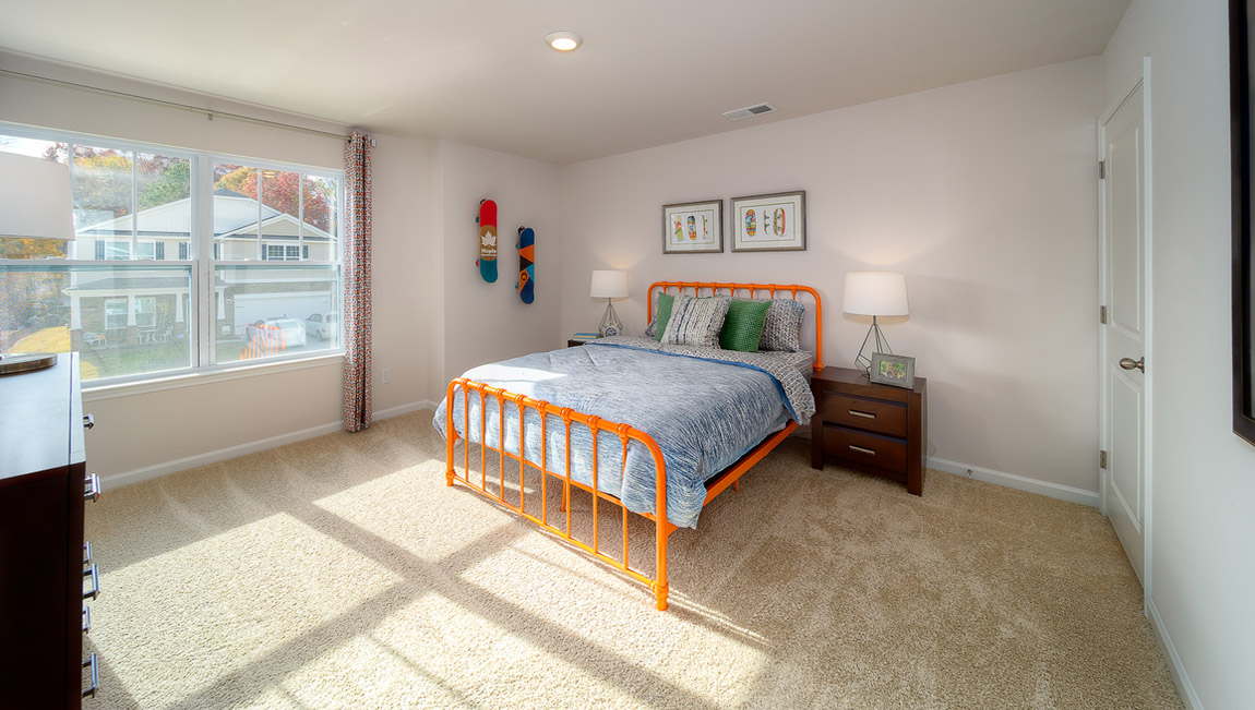 Bedroom with large window