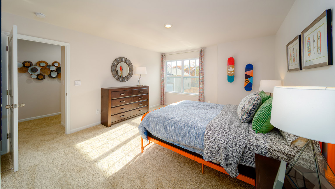 Bedroom with large window