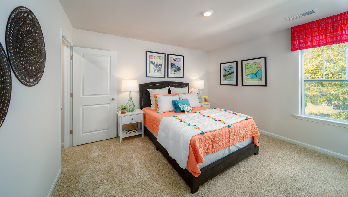 Bedroom with large window