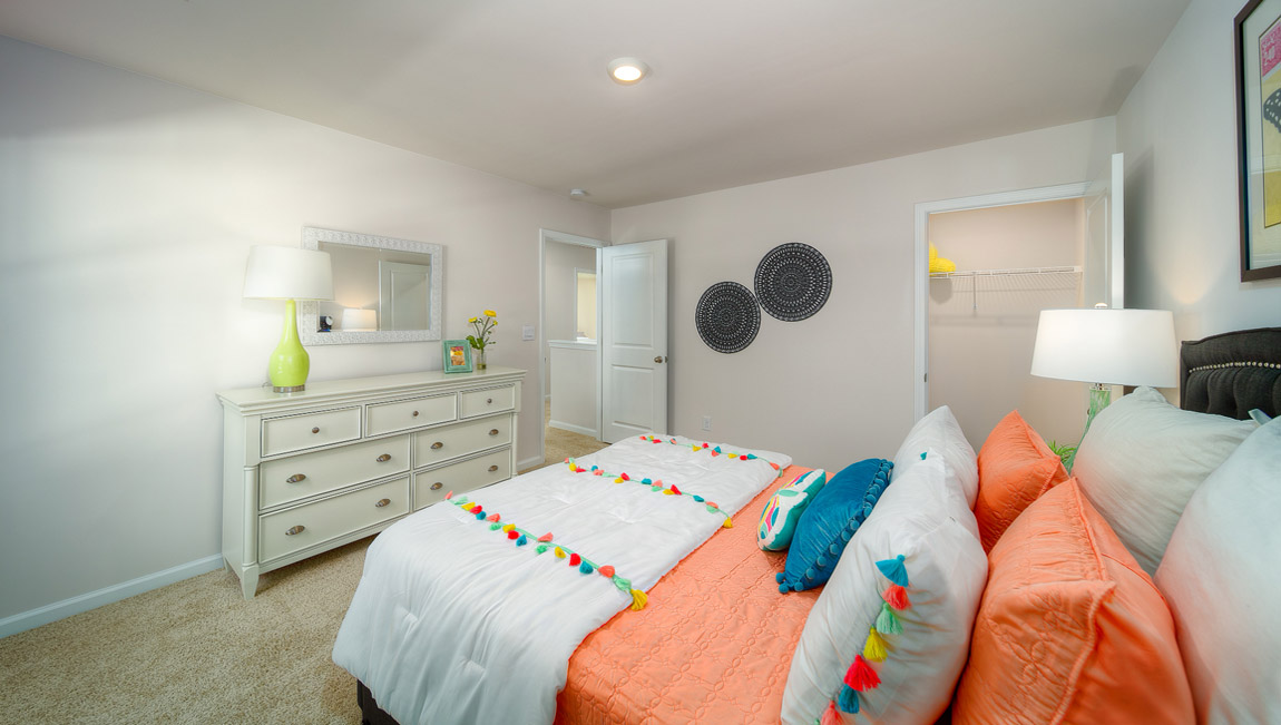 Bedroom with large window