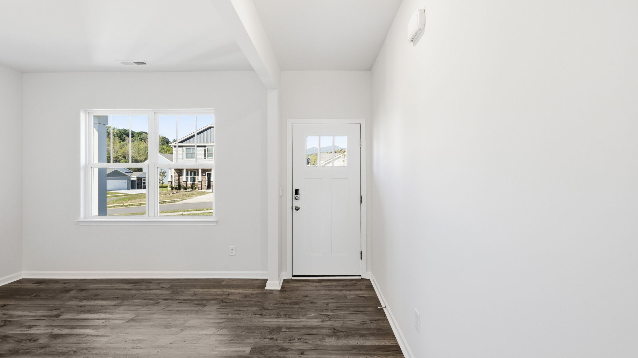 Welcoming foyer with flex room
