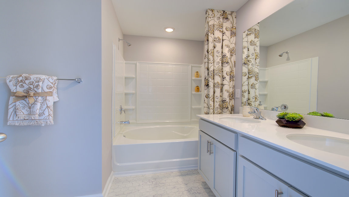 Primary bathroom with double vanity