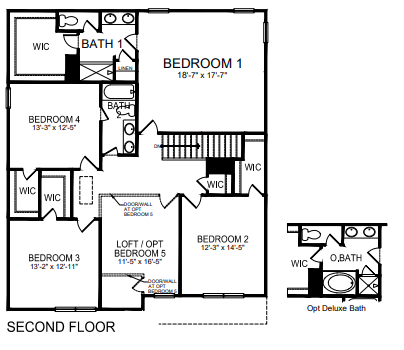 Wilmington second floor plan