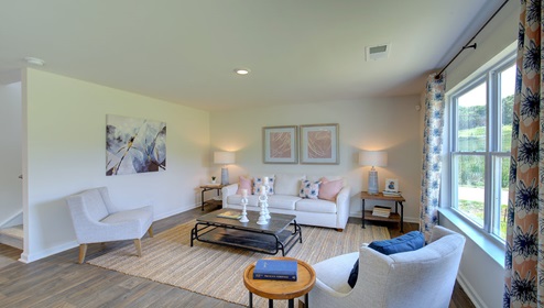 Living room with large window