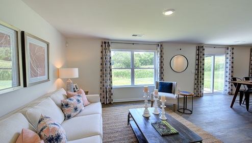 Living room with large window