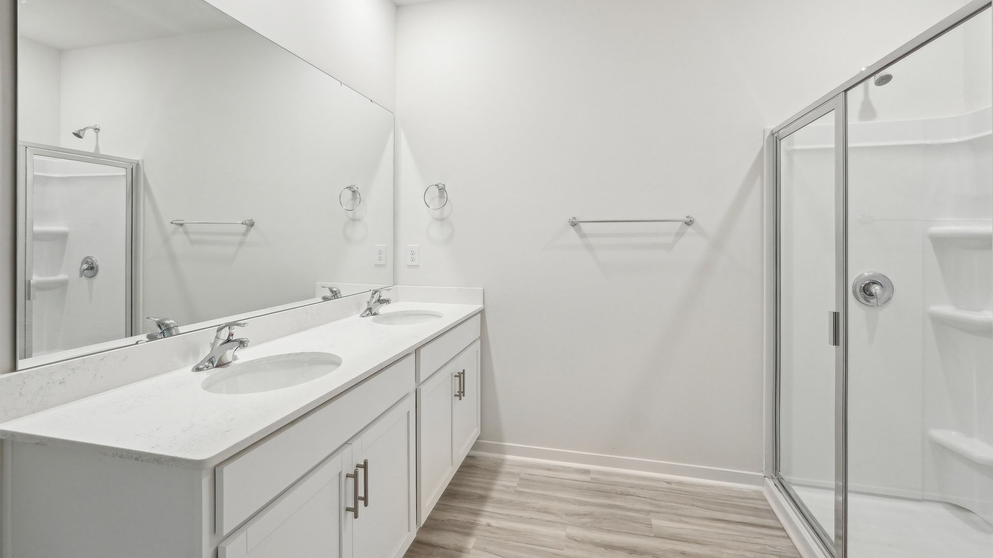 Bathroom with bathtub and shower combination
