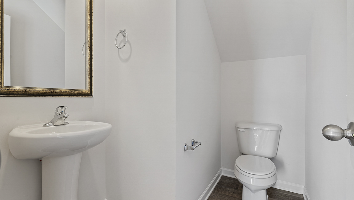 Powder Bath with small sink and toilet