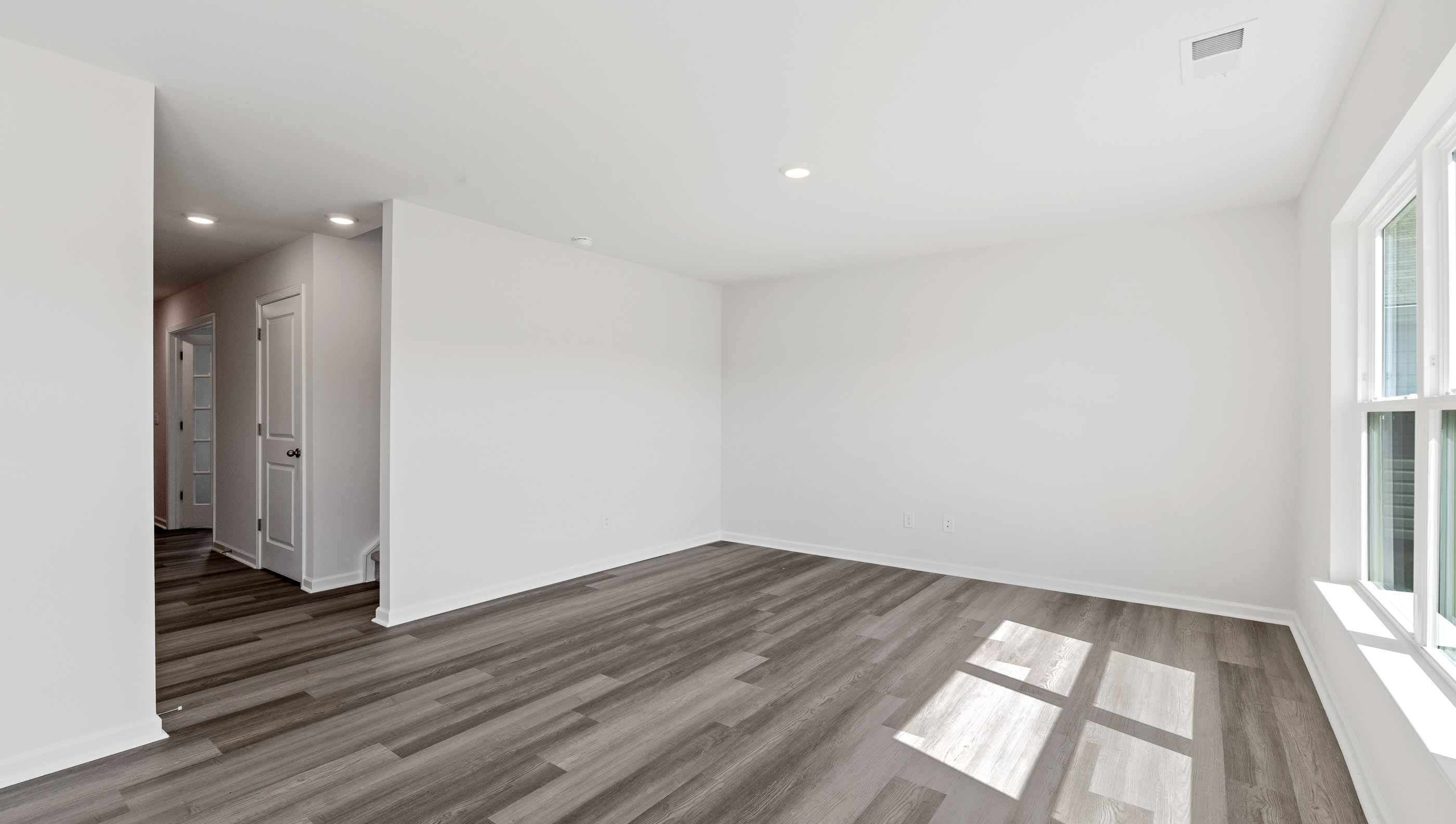 Open living area with window