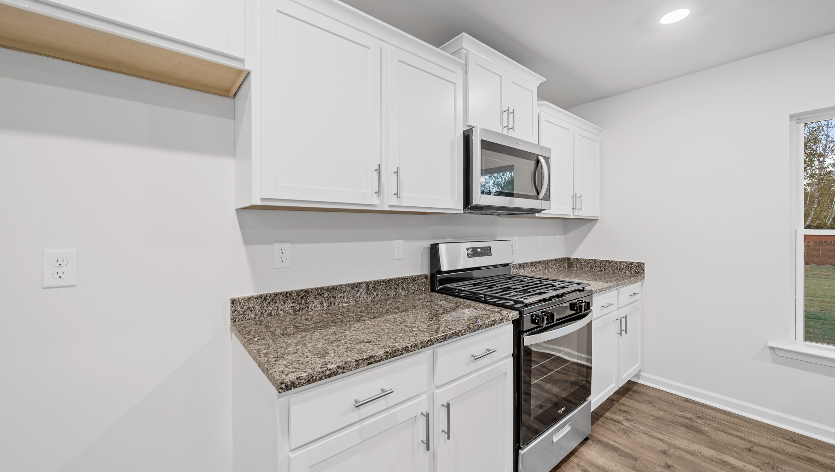 Kitchen with stainless steel appliances