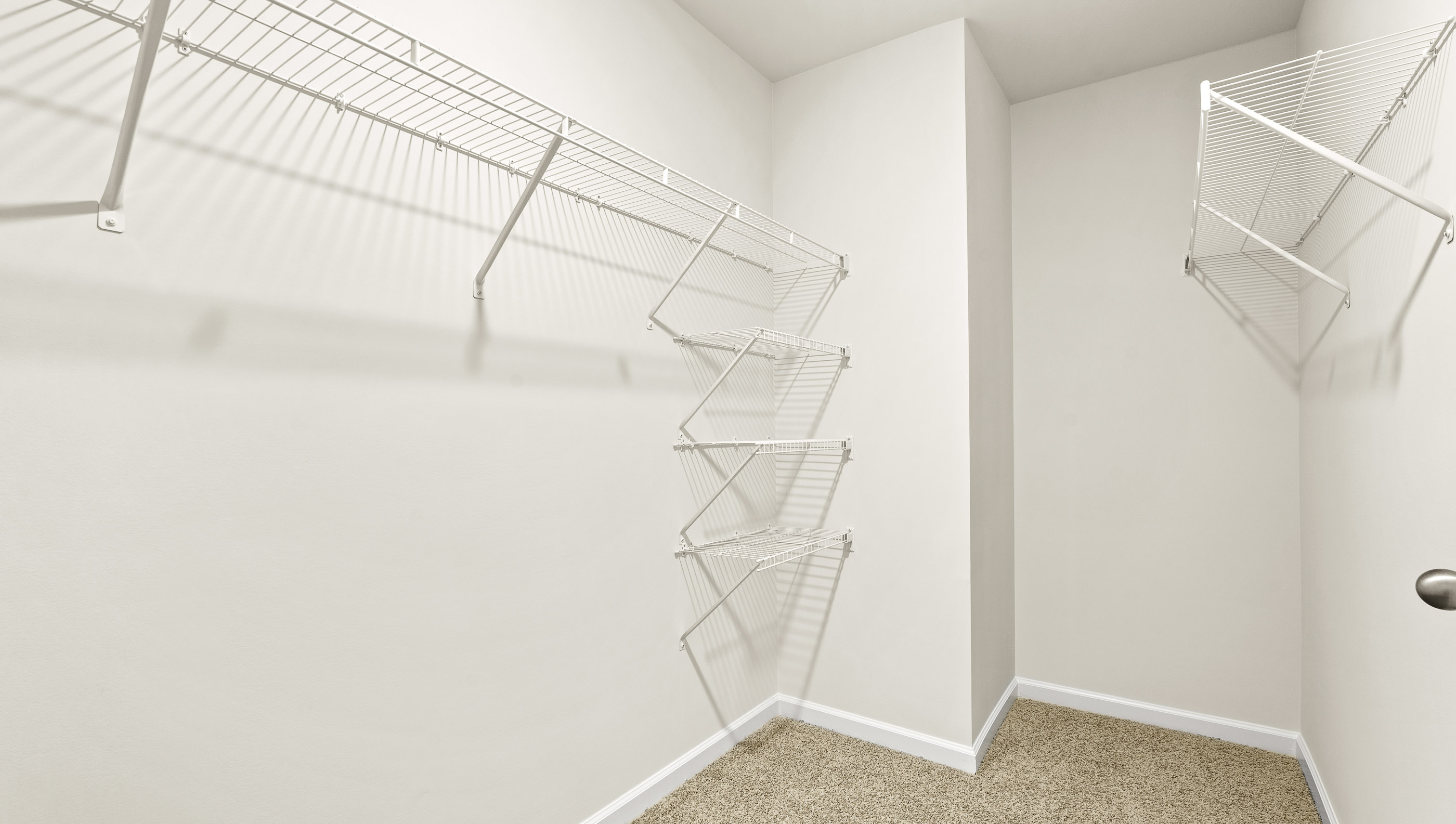Walk in closet with shelving