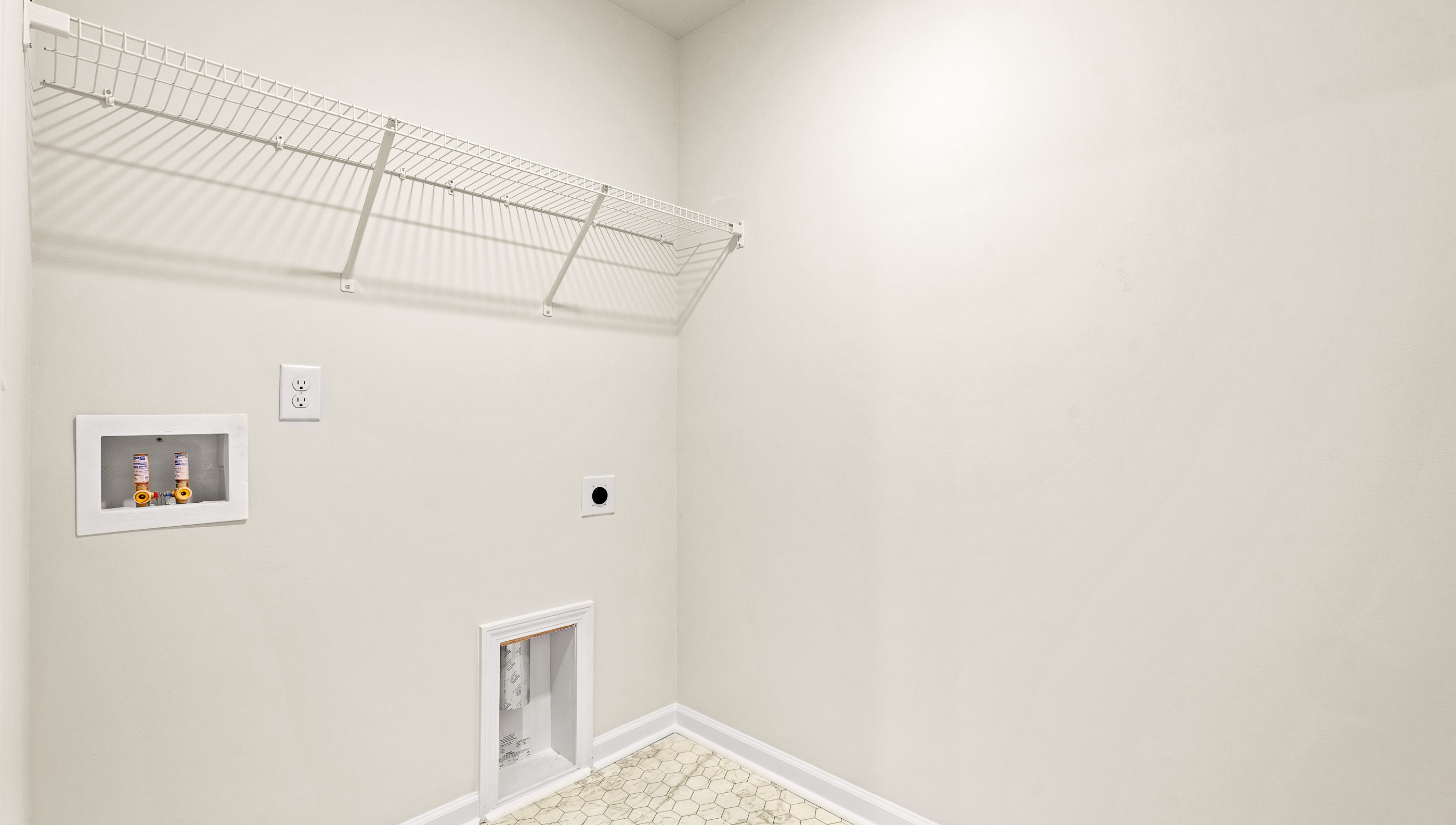 Laundry with shelving