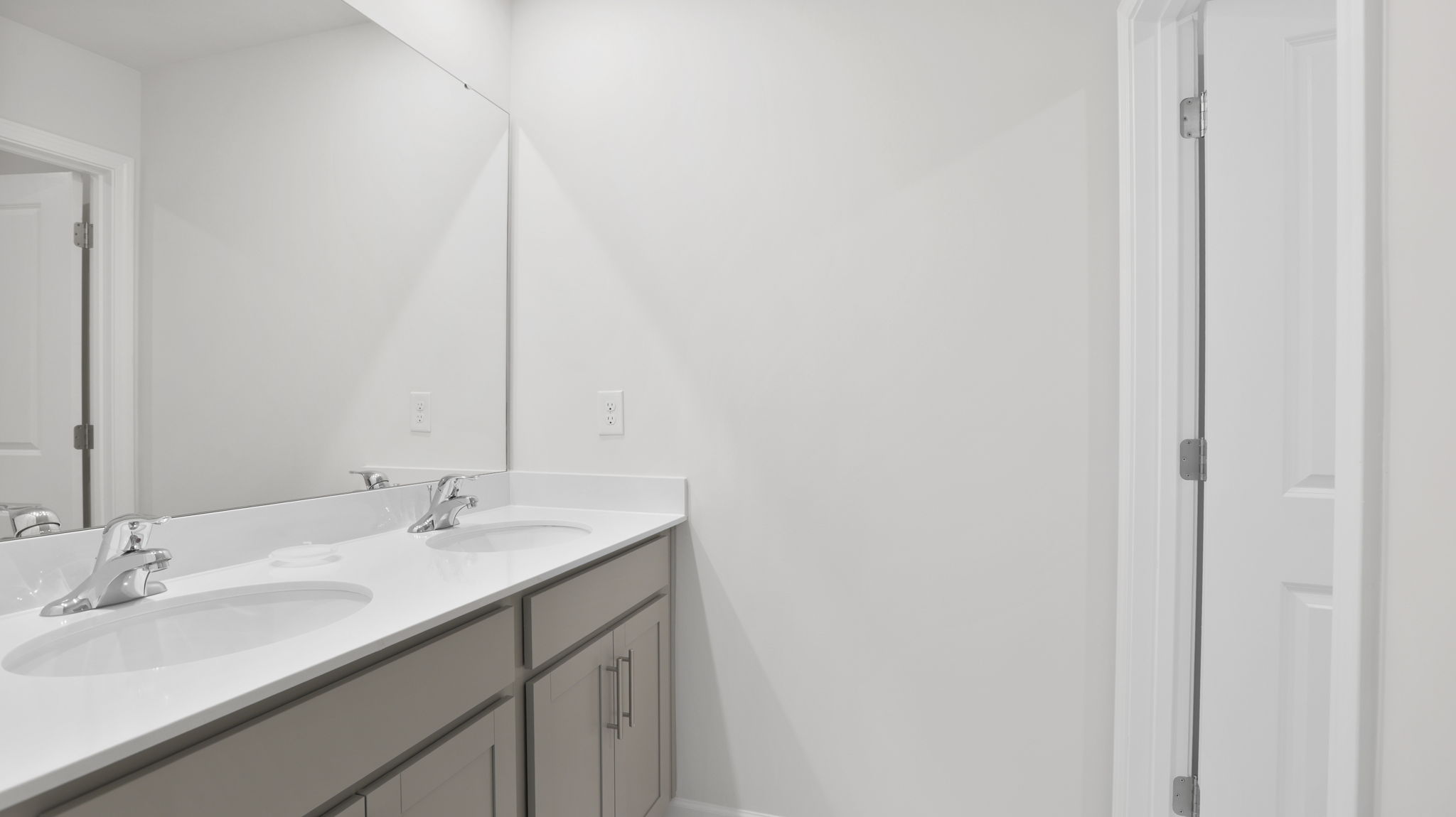 Bathroom with dual vanity