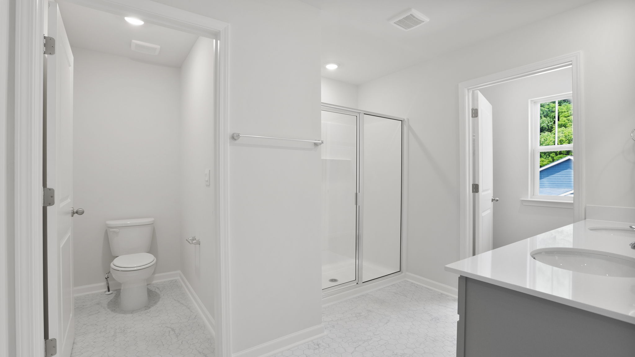 Primary bathroom with walk in shower