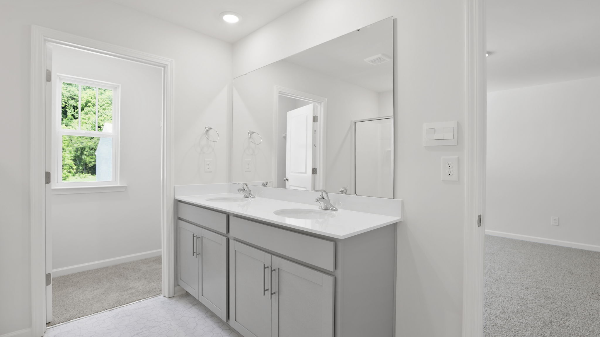 Primary bathroom with walk in shower