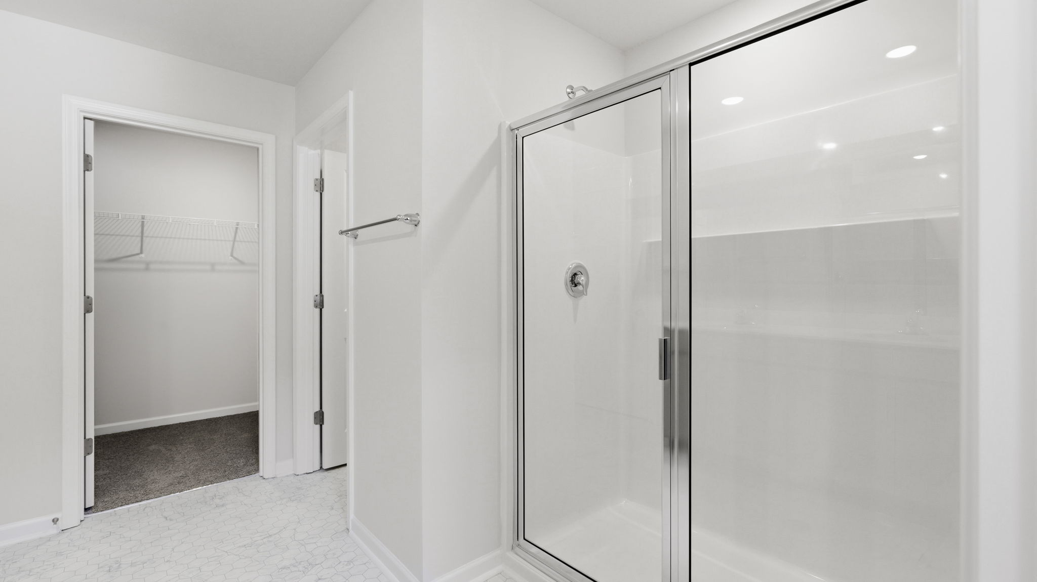 Primary bathroom with walk in shower