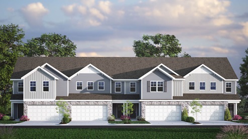 Linville and Savannah townhomes front exterior
