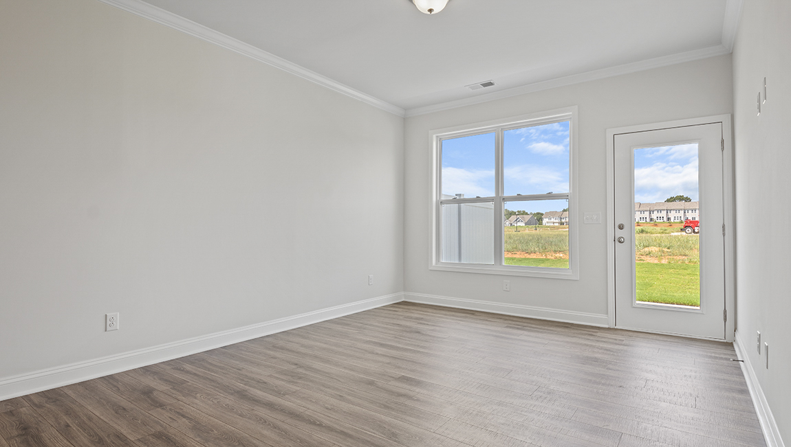 Living room with large window