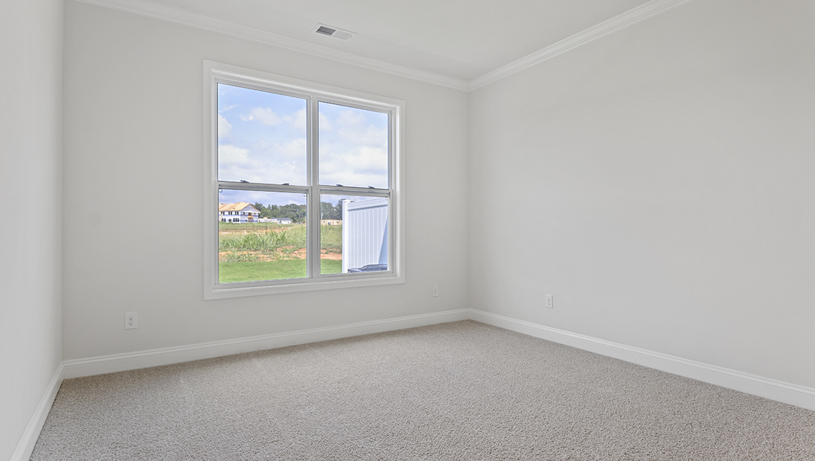 Primary bedroom with large window