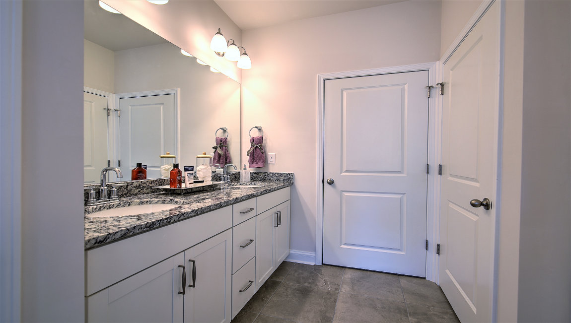 Primary bathroom with double vanity