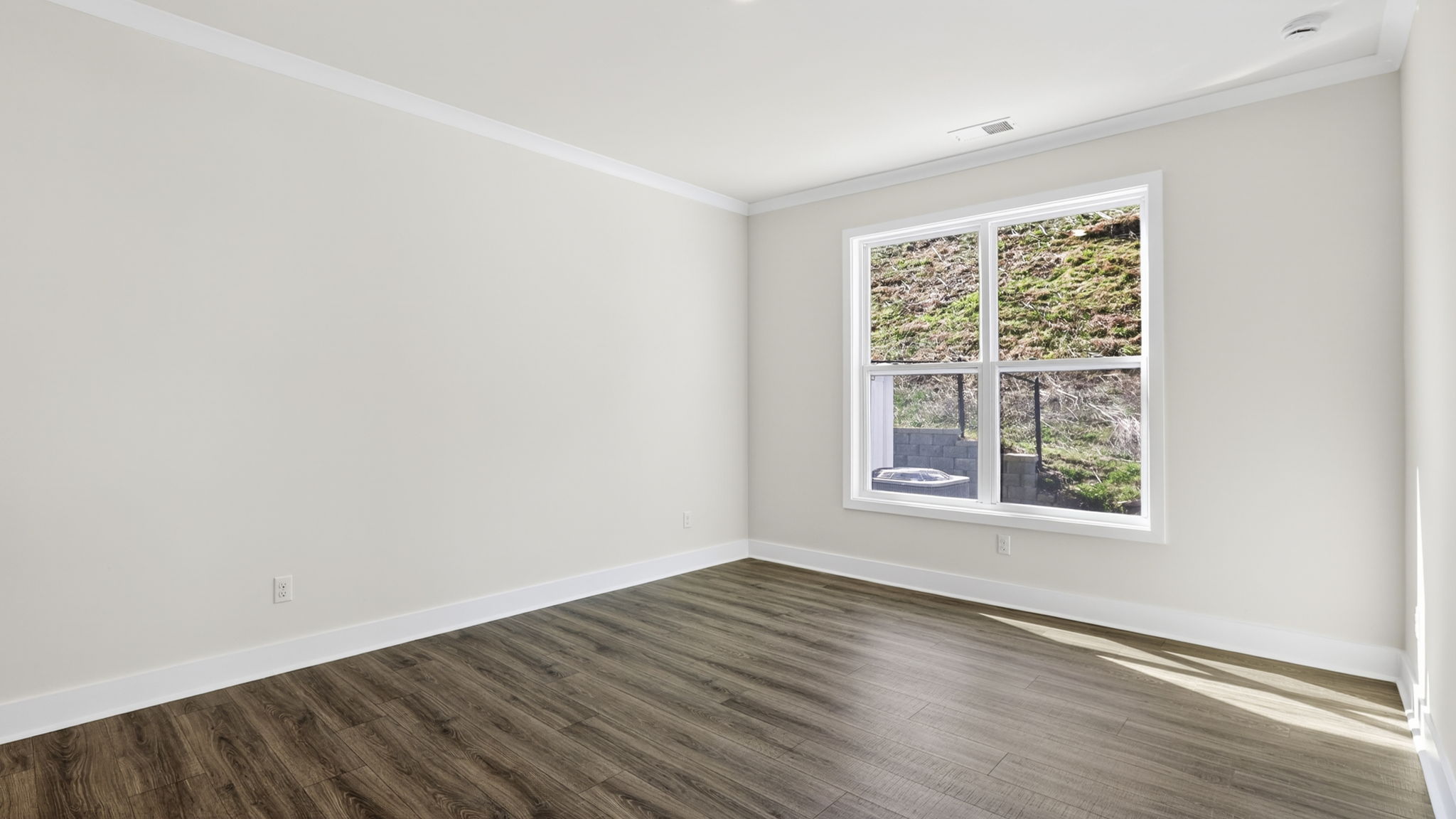 Bedroom with large windows
