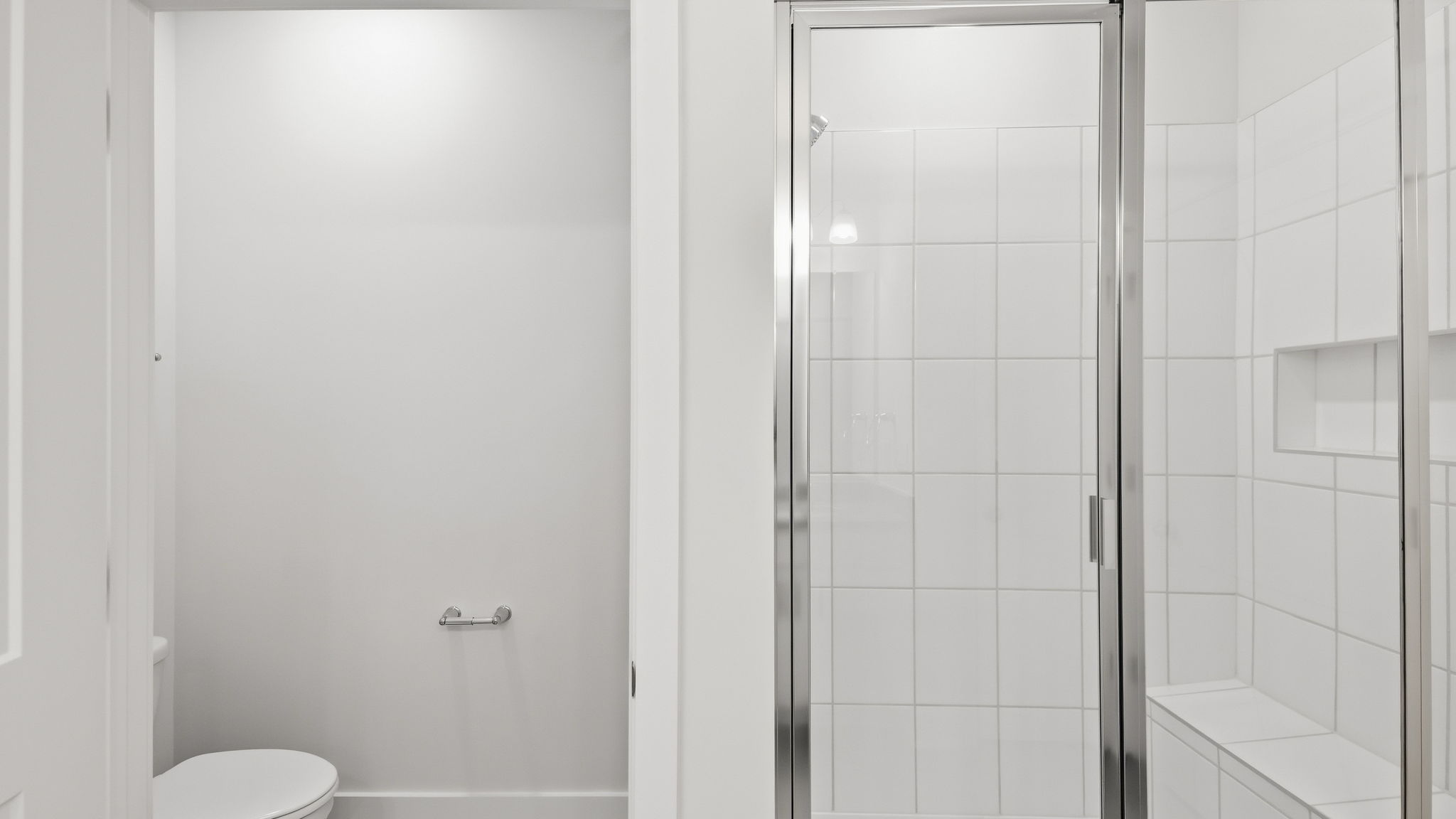 Primary bathroom with walk in shower