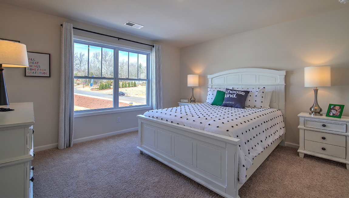 Bedroom with large windows