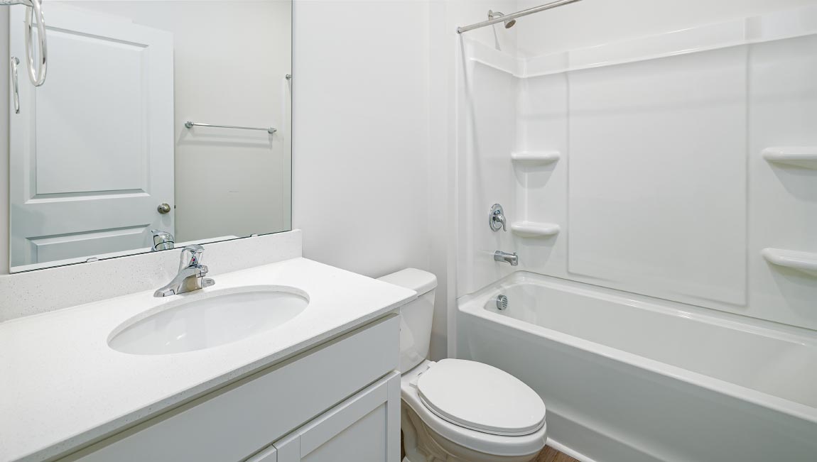 Bathroom with vanity and bathtub