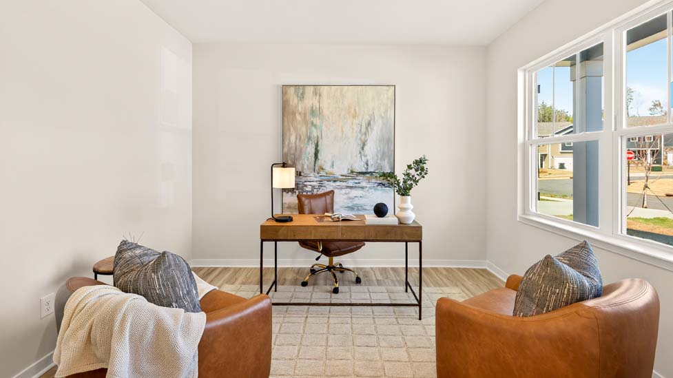 Office space with large window
