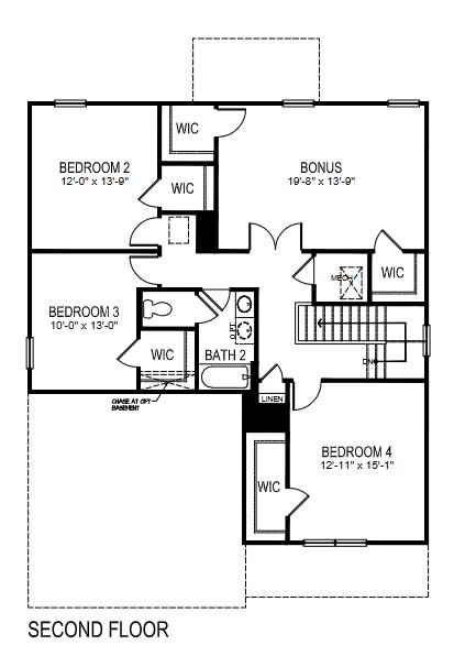 Salem second floor plan